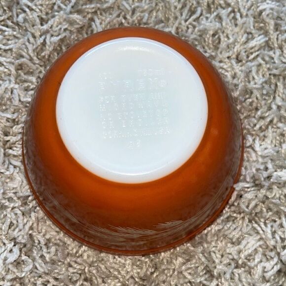 Pyrex Autumn Harvest Wheat Mixing Bowl #401 Vintage 75ML - Picture 6 of 11